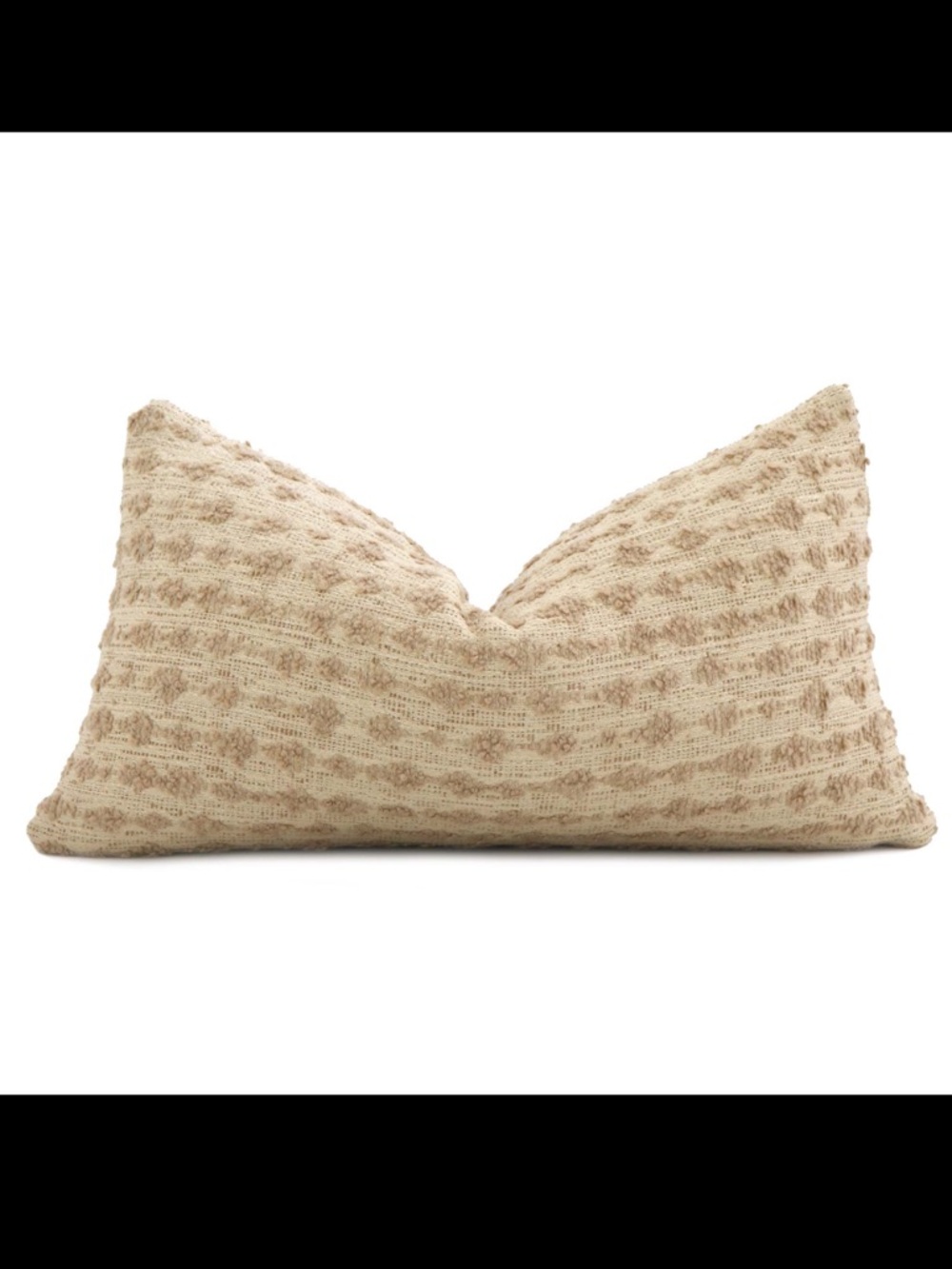 Pair of custom designer Kelly Wearstler Serai boucle pillow cases, 20x12